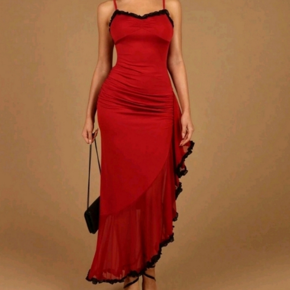 SALE Elegant Red Evening Dress